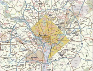 Le Prime Mappe Stampe: Area di Washington, DC.