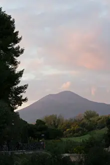 Autumn Sunset Photography Stampe: Mount Vesuvius