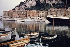 Vintage Harbour Scene Stampe: Nice Harbour