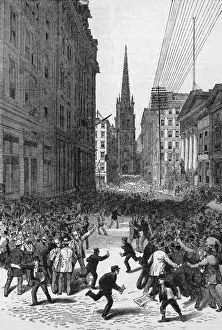 George Washington Statue Stampe: Panic On Wall Street