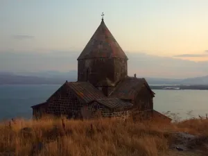 Lake Sevan Armenia Stampe: Sevanavank at Lake Sevan