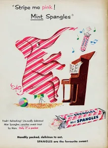 Vintage Advertisement Stampe: Mint Spangles