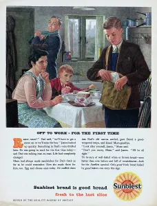 Classic British Photography Stampe: Off To Work - For The First Time