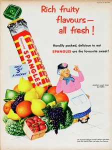 Vintage Advertisement Stampe: Spangles