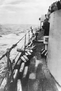 British Navy Cruiser Stampe: Spent Shells