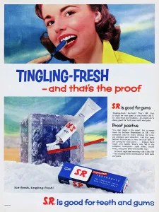 Vintage Toothpaste Advertisement Stampe: S.R. Toothpaste