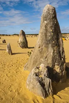 Pinnacles Limestone Formations Stampe: The Pinnacles limestone formations, Nambung National Park, Western Australia