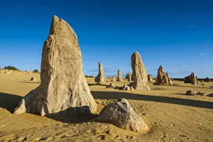 Desert Landscape Images Stampe: The Pinnacles limestone formations, Nambung National Park, Western Australia
