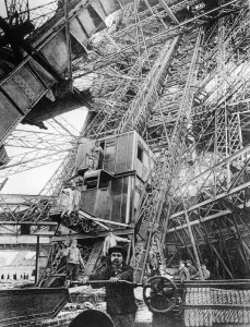 Black And White Construction Photos Stampe: Eiffel Elevator