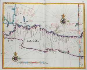 Southeast Asia Maps Stampe: Map of the island of Java
