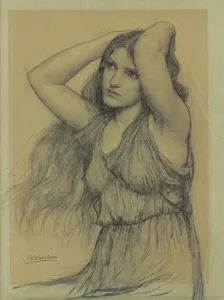 Flora (carbone nero su carta gialla)
