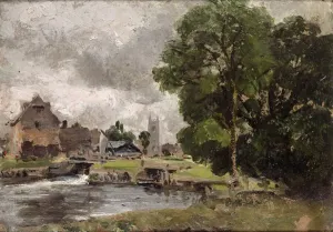 John Constable Artwork Stampe: Dedham Lock and Mill