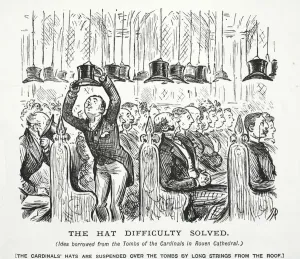 Punch Magazine Satire Stampe: The Hat Difficulty Solved (litho)