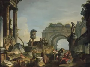 Giovanni Paolo Panini Artist Stampe: Classical Scene with figures