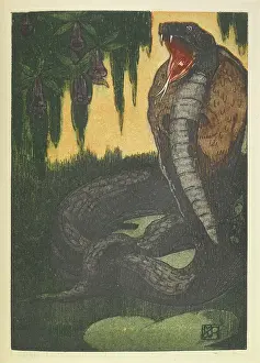 Reptile Artwork Stampe: A cobra