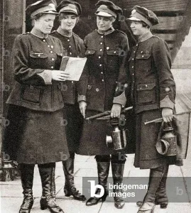 London Underground History Stampe: Women working as porters, guards and inspectors on the London underground railway during World War One