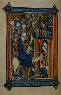 Flemish Illuminated Manuscripts Stampe: Entry into Jerusalem