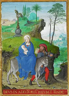 15th Century Art Stampe: Flight into Egypt