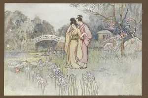 Japanese Mythology Illustrations Stampe: Green willow