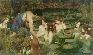 Inghilterra Stampe: Hylas e le Ninfe, 1896 (olio su tela)