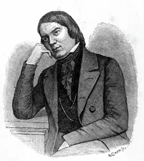 Stampe di UIG3585719 Robert Schumann; (add.info.: Robert Schumann (1810 - 1856) compositore tedesco e critico musicale influente Robert Schumann Stampe: Robert Schumann