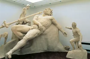 Roman Copy Sculpture Stampe: Blinding of Polyphemus or Polyphemos group, 1st century AD, by Agesander, Athenodoros