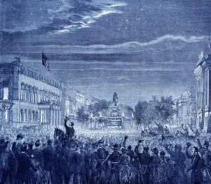 German History Art Stampe: After the Declaration of War, 1870 (engraving)