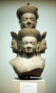 Hinduism Religious Iconography Stampe: Five-headed bust of Shiva, third divinity of Hindu trinity (trimurti)