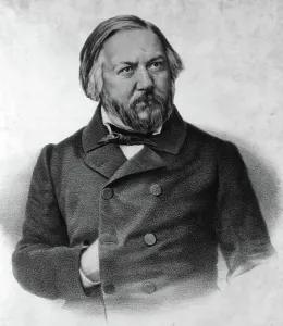 Russian Musician Stampe: Michael Glinka, 1850