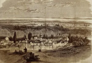Middle East Landscape Stampe: Middle eastern town, 1860