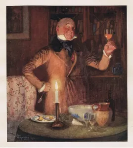 David Copperfield Illustration Stampe: Mr Micawber in his element