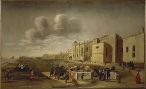 Jeronimos Monastery Architecture Stampe: Panoramic view of Jeronimos Monastery and Belem Square, Lisbon, 1650