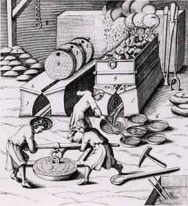 Industrial Equipment Illustration Stampe: Smelting copper