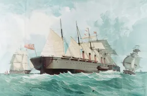 Isambard Kingdom Brunel Engineer Stampe: SS Great Eastern, Isambard Kingdom Brunel's great steam ship