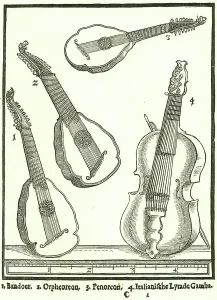 Stringed Musical Instruments Stampe: Stringed Instruments. 1: Bandoer