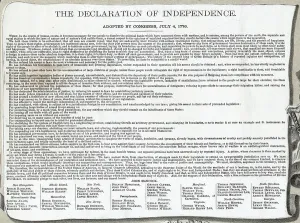 American Revolution Documents Stampe: Text of the Declaration of Independence, 1776