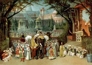 American Theatre History Stampe: Around the World in Eighty Days, 1875