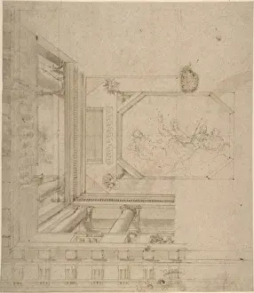 Balustrade Design Inspiration Stampe: Architectural Elevation Part Ceiling Balustrade