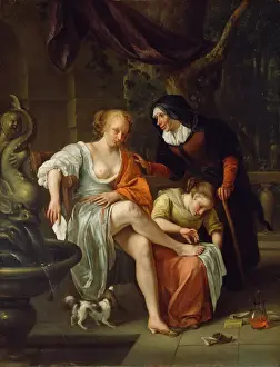 Jan Steen Paintings Stampe: Bathsheba After the Bath