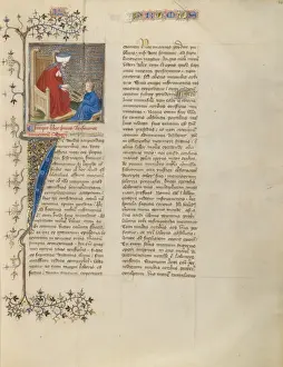 14th Century Artwork Stampe: Boethius Instructs a Young Boy in Arithmetic