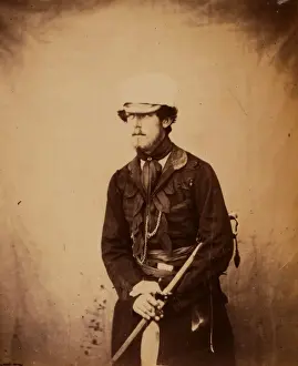 Crimean War Pictures Stampe: Captain Verschoyle, Grenadier Guards, Crimean War, 1853-1856, Roger Fenton historic