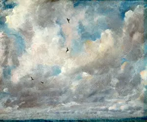 Stampa con cornice : Studio di Nuvola Stratocumulus, John Constable, 1776-1837, britannico.