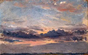 British Romantic Era Art Stampe: A Cloud Study, Sunset, John Constable, 1776-1837, British