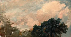 British Landscape Artwork Stampe: Cloud Study with Trees, John Constable, 1776-1837, British