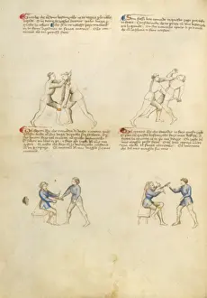 Medieval Combat Art Stampe: Combat with Rondel and Dagger