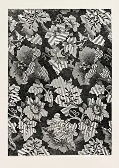 Retro Style Engraving Stampe: Damask Pattern, Oadley and Co. Halifax