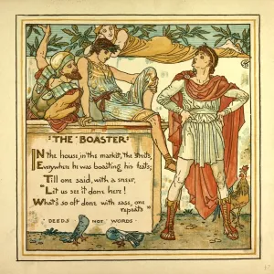 Walter Crane Illustrator Stampe: The Boaster