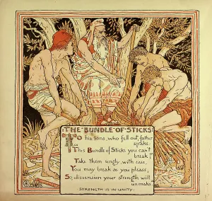 Retro Styled Engraving Stampe: The Bundle of Sticks