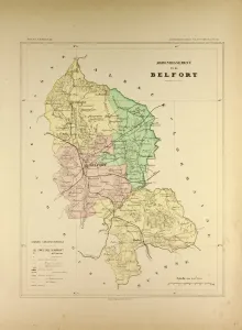 Historical City Maps Stampe: Map of Belfort