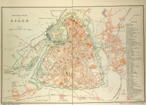 Historical City Maps Stampe: Map of Lille